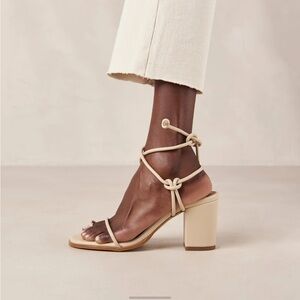 COPY - ALOHAS Grace Corn Cream Vegan Leather Sandals